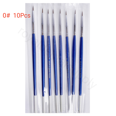#ad 10Pcs 0# Dental Lab Brush Pen Brushes Nylon Hair Metal Porcelain Powder Ceramic $23.37