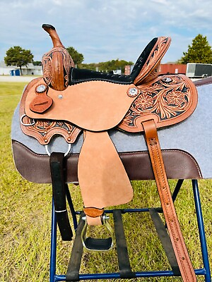 #ad Kids Adults Western Horse Barrel Saddle Floral Design 10quot; to 16quot; Free Shipping $274.99