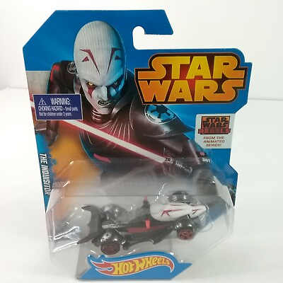 #ad Hot Wheels Character Cars 2014 STAR WARS Rebels The Inquisitor #12 Mattel NOC $6.49