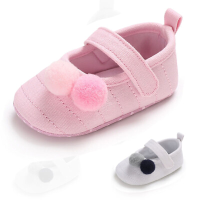 #ad Newborn Baby Girls Bow Shoes Infant Toddlers Party Princess Indoor Soft Slippers $10.44