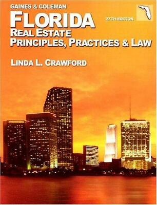 #ad Florida Real Estate Principles Practices and Law by George Jr. Gaines Linda $42.00