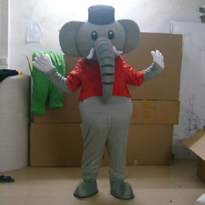 #ad Mascot Costume cartoon Elephant Party Fancy Dress Adult Gift $232.49