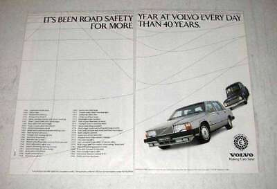 #ad 1986 Volvo 760 Turbo Ad Road Safety Year Every Day $19.99