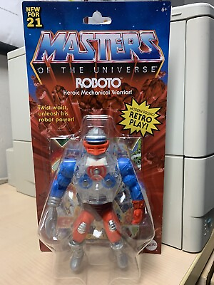 #ad Mattel Retro Play Masters Of The Universe Roboto MOTU New For 2021 IN HAND $99.99