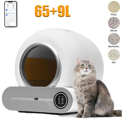 #ad Large Automatic Smart Cat Litter Box Self Cleaning Odor Removal WiFi APP Control $258.99