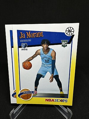 #ad 2019 20 Panini NBA Hoops Tribute Yellow Ja Morant #297 Rookie RC Grizzlies $18.99