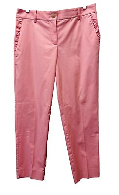 #ad Anne Taylor Loft Women#x27;s Size 2 Light Pink Stretch Cotton Crop Pants Capri#x27;s $15.28