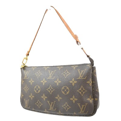 #ad LOUIS VUITTON Pochette Accessoires Hand Bag Monogram Leather BN M51980 82FA463 $488.00