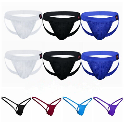 #ad US Mens Athletic Supporter Jockstrap Backless Sport Bikini Briefs Mini Underwear $5.63