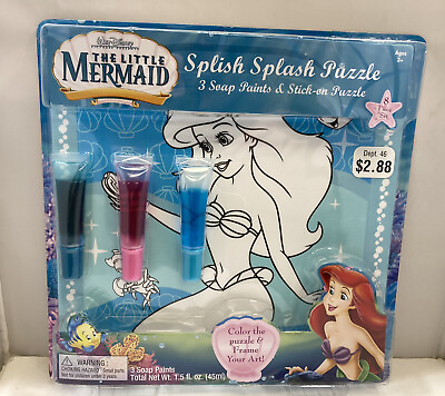 #ad RARE VINTAGE NEW Disney THE LITTLE MERMAID Ariel Splash Splash Puzzle 90’s $12.95