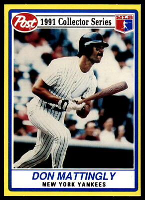 #ad 1991 Post Cereal #29 Don Mattingly Baseball Card Yankees $2.00
