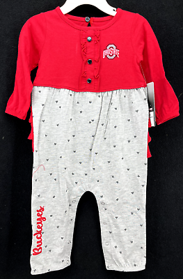 #ad NEW Ohio State OSU Buckeyes Colosseum Athletics Red One Piece Girl Infant 6 12 $29.74