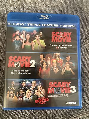 #ad Scary Movie Triple Feature 1 3 Blu Ray With Case No Digital Funny Horror $14.99