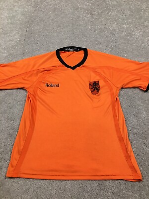 #ad Netherlands Holland Soccer Jersey Men#x27;s S Orange Holland Label by Total Dutch $24.77