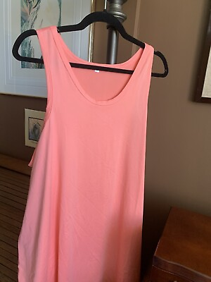 #ad Dress. Handmade House Dress. Peach Poly. M 3x $12.21