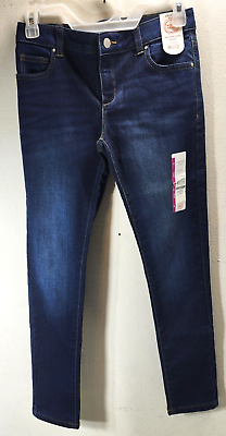 #ad Wonder Nation Girls Skinny Jeans Size 10 Blue Denim Pants Adjustable Waist NEW $6.99