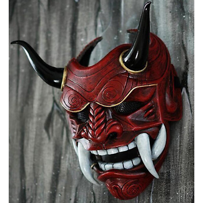 #ad 3D Devil Mask Hannya Demon Oni Samurai Kabuki Cosplay Fancy Dress Party Props $17.79