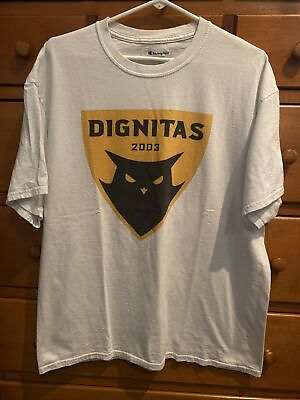 #ad Team Dignitas Owl Old Logo Champion T Shirt Men’s XL 2003 White r $19.60