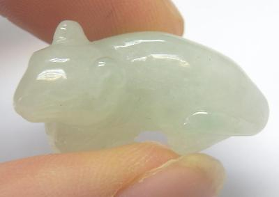 #ad Jadeite Stone Carving Pendant Mouse 5.6 gram 23x13x13 mm $18.00