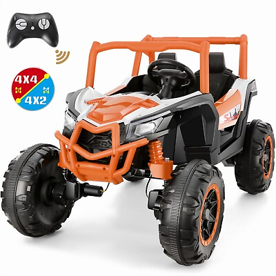 #ad 24V 4WD 2WD Switchable Ride on Cars 2 Seater Kids Electric Vehicle Truck w LED $279.99