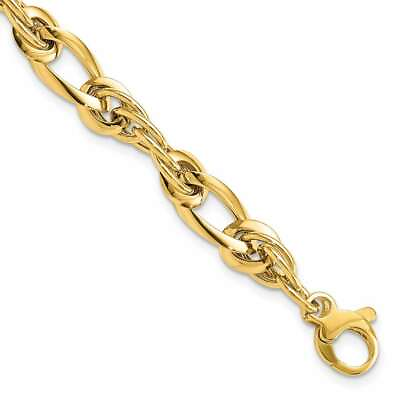 #ad 7quot; 14K Yellow Gold Polished Fancy Link Bracelet $783.95