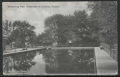 #ad Swimming Pool University of Arizona Tucson Arizona Early Postcard Unused $12.00