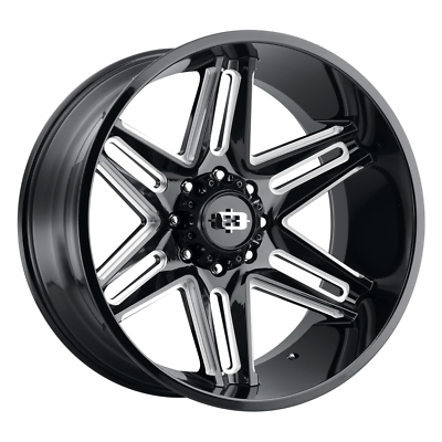 #ad Vision Off Road 20x12 Wheel Gloss Black Milled 363 Razor 8x170 51mm Rim $246.99