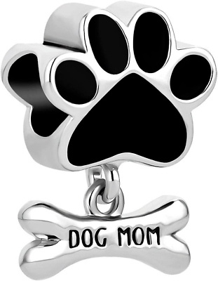 #ad Pandora Charms Bracelet Dog Mom Charm Authentic 925 Silver Charm Pet Animal C... $8.29
