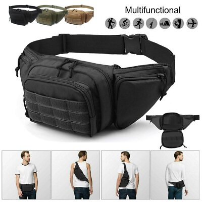 #ad Tactical Pistol Pouch Waist Gun Pack Bag Fanny Packs Concealed Carry Gun Holster $16.99