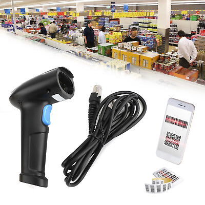 #ad Automatic USB Wired Barcode Scanner 2 In 1 1D2D Code Reader for Supermarket YU $23.79