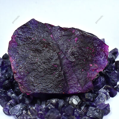 #ad 1059.60 Ct Natural Purple Uncut Raw Tanzanite Rough CERTIFIED Loose Gemstone $27.00