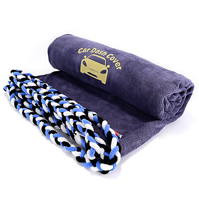 #ad 2IN1 Auto Windshield Dash Cover Drying Towel Soak Rope Water Absorb Scratch Free $37.19
