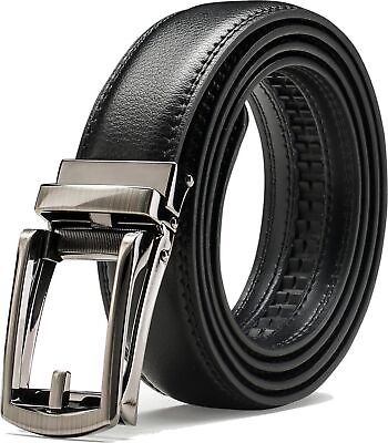 #ad Men#x27;s Comfort Genuine Leather Belt with One Click Buckle Fit for 27 46quot; $19.44