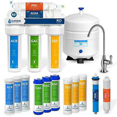 #ad 5 Stage Home Drinking Reverse Osmosis System PLUS Extra 7 Express Water Filters $169.99