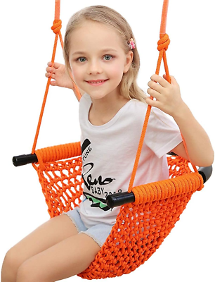 #ad Kids Swing Seats Indoor Hand Made Kids Swing with Adjustable Rope Outdoor Tree S $63.99