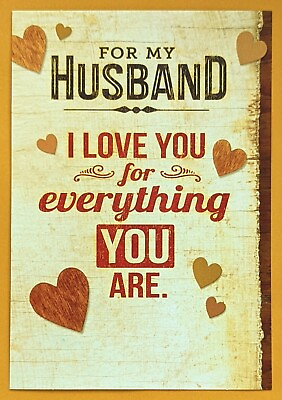 #ad quot;For My Husband I Love You...quot;. Happy Birthday Greeting Card Envelope 5x7quot; $4.99