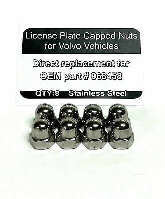 #ad #ad License Plate Nuts for Volvo set of 8 Stainless Steel $7.00