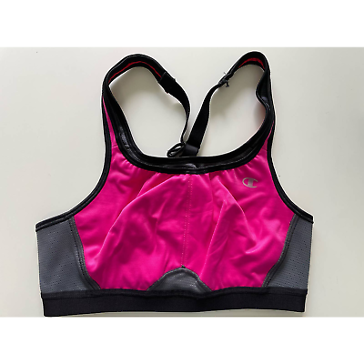 #ad Champion Max Support Pink and Black Racerback Sports Bra 34C $16.00