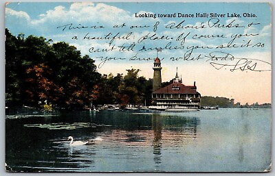 #ad Vtg Silver Lake Ohio OH Looking Towards Dance Hall 1910s View Old Postcard $12.99