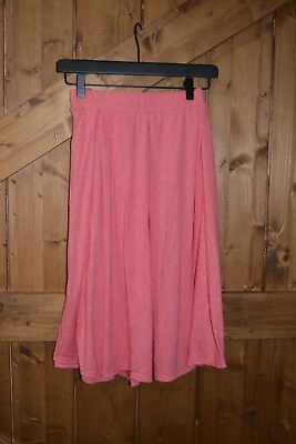 #ad LuLaRoe Women Size XL Madison Box Pleat Skirt Solid Heathered Pink NWT $24.88