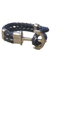 #ad Vintage Nautical Anchor Braided Navy Bracelet $16.90
