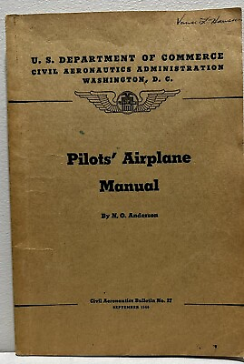 #ad 1940#x27;s WW2 Civil Aeronautics Bulletin books and manuals 6 Manuals Man 24 Sup $150.00