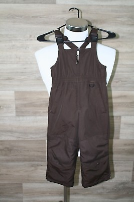 #ad Kids LANDS’ END Brown Ski BIBS Overalls Snow Pants Size 4 perfect condition $28.50