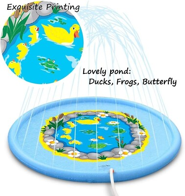 #ad Water Sprinkle amp; Splash Play Mat Pad Children Toy for Infant Toddler Kid Friends C $33.98