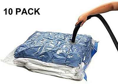 #ad 10 PACK XL Space Saver Extra Large Vacuum Seal Storage Bag ZIPLOCK Organizer Bag $19.95
