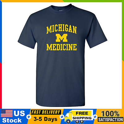 #ad BIG SALE Michigan Wolverines Arch Logo Medicine T Shirt Sizes S to 5XL $17.77