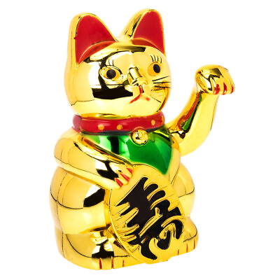 #ad Feng Shui Ceramic Maneki Lucky Cat Car Ornament for Good Fortune $13.55