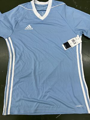 #ad Adidas Soccer Jersey Tiro 17 Jersey Light Blue Size Small New $10.99