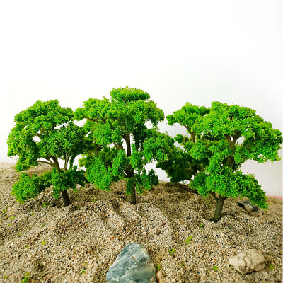 #ad 10pc 9cm 12cm Model Tree Miniature Landscape Sand Table Scenery Wargame Ornament $10.39