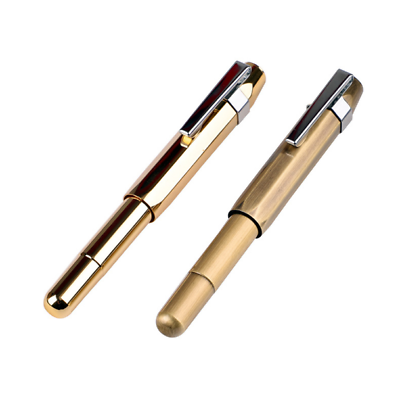 #ad 1PCS Brass Fountain Pen Pocket Fountain Pen Writing Office Stationery Gift $17.45